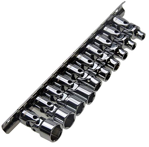 Gelenkeinsätze/Schraubenschlüssel/Steckschlüssel-Einsätze Stecknüsse, 1/4"-Antrieb, 10-tlg. / 6-kant / 5-13 mm Cr-V Stahl - Chrom-Vanadium-Stahl Gelenkeinsätze/Schraubenschlüssel/Steckschlüssel-Einsätze Stecknüsse, 1/4"-Antrieb, 10-tlg. / 6-kant / 5-13 mm Cr-V Stahl - Chrom-Vanadium-Stahl von ALKAN