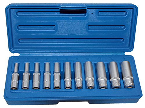 ALKAN Lange Steckschlüsseleinsätze Nusskasten Stecknuss Schraubenschlüssel Stecknüsse 1/4" Nuss 4-13 mm - Chrom-Vanadium-Stahl - 11-tlg. Inkl. robuste Kunststoffbox ALKAN Lange Steckschlüsseleinsätze Nusskasten Stecknuss Schraubenschlüssel Stecknüsse 1/4" Nuss 4-13 mm - Chrom-Vanadium-Stahl - 11-tlg. Inkl. robuste Kunststoffbox von ALKAN