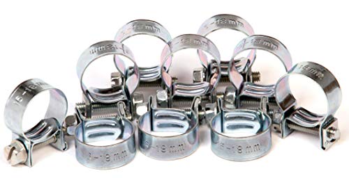 Universal Mini Schlauchklemmen-Sortiment Spannbereich 16-18 mm Set Rundziehende Schraubschellen-Set Leitungsschellen-Satz Schlauchschellen/Klemmschellen-Satz, 10-tlg. Universal Mini Schlauchklemmen-Sortiment Spannbereich 16-18 mm Set Rundziehende Schraubschellen-Set Leitungsschellen-Satz Schlauchschellen/Klemmschellen-Satz, 10-tlg. von ALKAN