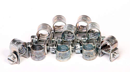 Universal Mini Schlauchklemmen-Sortiment Spannbereich 7-9 mm Set Rundziehende Schraubschellen-Set Leitungsschellen-Satz Schlauchschellen/Klemmschellen-Satz, 10-tlg. Universal Mini Schlauchklemmen-Sortiment Spannbereich 7-9 mm Set Rundziehende Schraubschellen-Set Leitungsschellen-Satz Schlauchschellen/Klemmschellen-Satz, 10-tlg. von ALKAN
