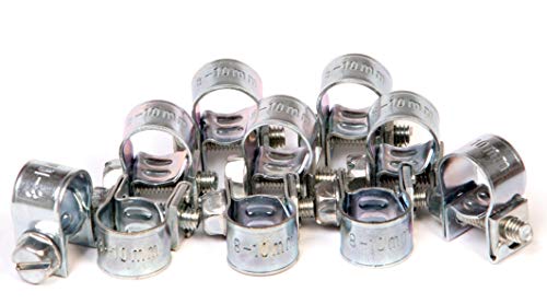 ALKAN Universal Mini Schlauchklemmen-Sortiment, Spannbereich 8-10 mm, 10-tlg., Silber ALKAN Universal Mini Schlauchklemmen-Sortiment, Spannbereich 8-10 mm, 10-tlg., Silber von ALKAN