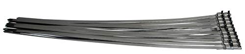 Universal vorgefertigte AISI 304 SS EDELSTAHL Schlauchschellen/Klemmschelle-Set Länge 740 mm/Bandschellen/Schlauchschellenband/Edelstahlband Kabelbinder, 20-tlg. von ALKAN