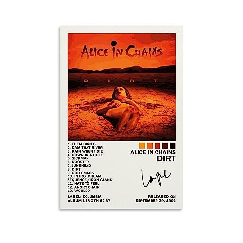 ALKANI Alice in Chains Dirt-Poster, Musikposter, Leinwand-Kunst-Poster, Schlafzimmer, Dekoration, Poster, 30 x 45 cm von ALKANI