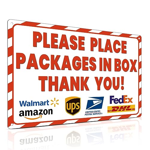 ALKB 20,3 x 30,5 cm Rostfreies Aluminium-Lieferschild für den Außenbereich – Bitte legen Sie Pakete in Box Thank You – Lieferanleitung Hofschild ALKB 20,3 x 30,5 cm Rostfreies Aluminium-Lieferschild für den Außenbereich – Bitte legen Sie Pakete in Box Thank You – Lieferanleitung Hofschild von ALKB
