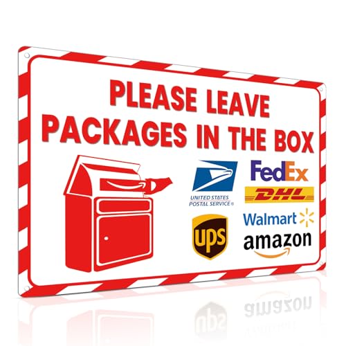 ALKB Paketlieferschild für den Außenbereich - Bitte lassen Sie Pakete in der Box - Lieferschilder für Pakete, Lieferkarton ALKB Paketlieferschild für den Außenbereich - Bitte lassen Sie Pakete in der Box - Lieferschilder für Pakete, Lieferkarton von ALKB
