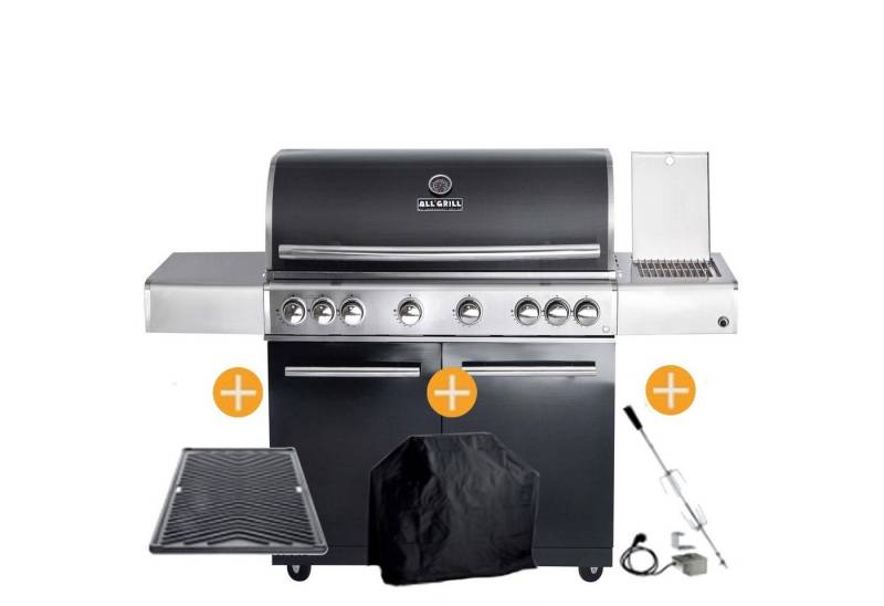 ALL'GRILL Gasgrill CHEF Paket XL1 Backburner Seitenkocher GRATIS Zubehör von ALL'GRILL