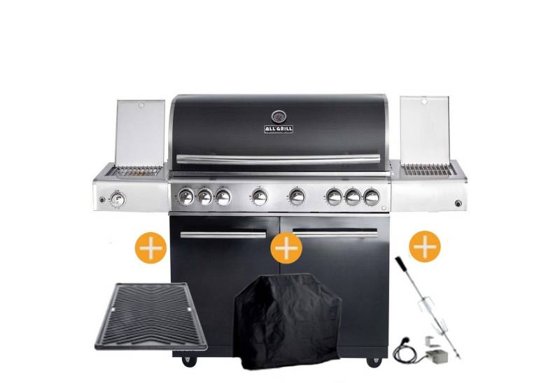 ALL'GRILL Gasgrill CHEF Paket XL2 Backburner Seitenkocher Steakzone GRATIS Zubehör von ALL'GRILL