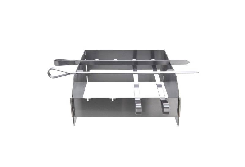 ALL'GRILL Grillguthalter Edelstahl Schaschlik-Set Spritzschutz für CHEF S/M/L/XL Allrounder IV, Edelstahl von ALL'GRILL