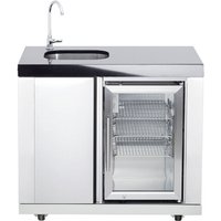 All Grill - Allgrill Top-Line modulare Outdoorküche Edelstahl Modul 1 Waschbecken links/Kühlschrank 63 Liter von ALL GRILL