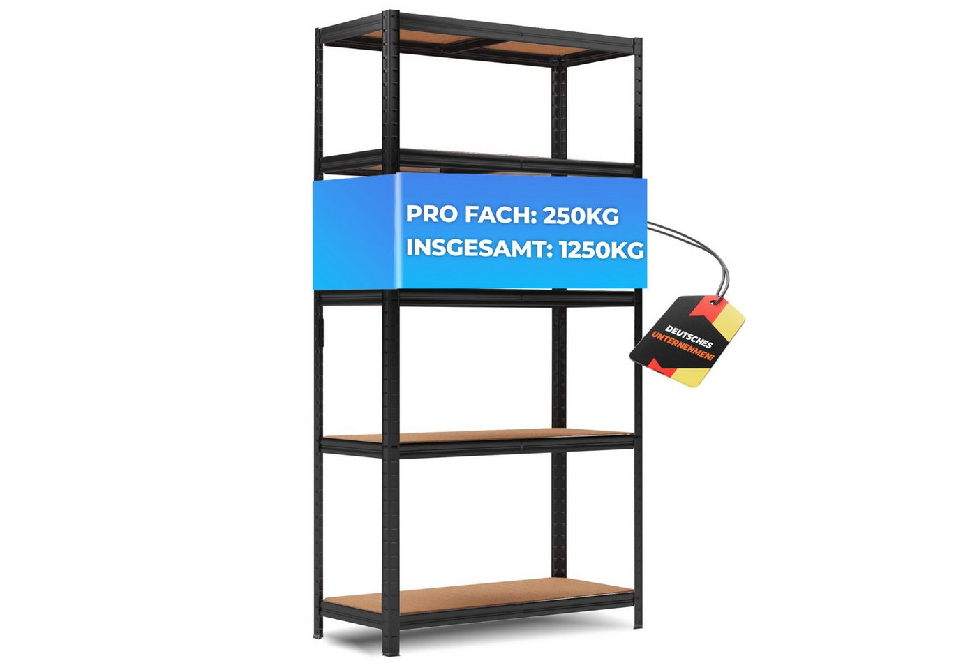 ALL Schwerlastregal 180x90x40 cm, 1er, 1250kg Traglast ideal für Lager & Keller ALL Schwerlastregal 180x90x40 cm, 1er, 1250kg Traglast ideal für Lager & Keller von ALL