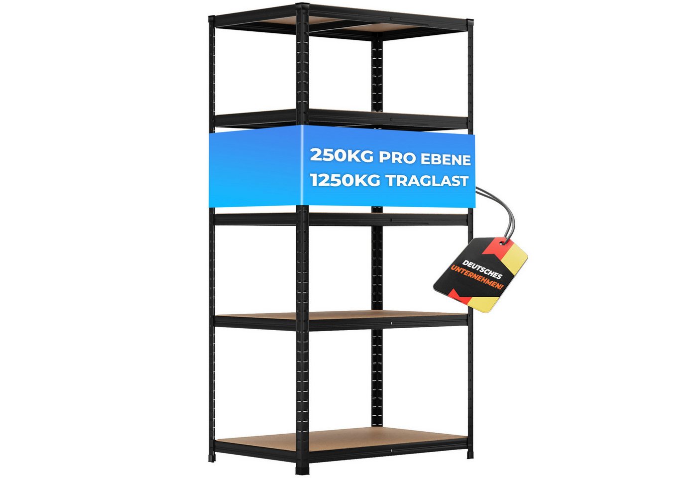 ALL Schwerlastregal 180x90x60 cm, 1250kg Traglast ideal für Lager & Keller ALL Schwerlastregal 180x90x60 cm, 1250kg Traglast ideal für Lager & Keller von ALL