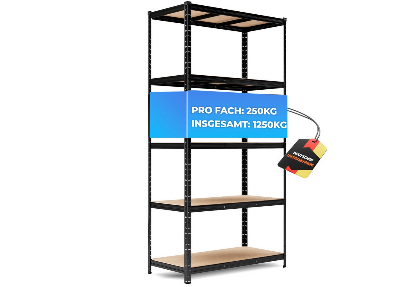 ALL Schwerlastregal 200x100x50 cm, 1250kg Traglast ideal für Lager & Keller ALL Schwerlastregal 200x100x50 cm, 1250kg Traglast ideal für Lager & Keller von ALL
