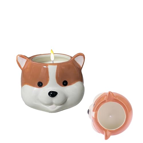 ALLAVA Duftkerzen,Rituals Duftkerze Kerzen Deko Duftkerze Kleine Shiba Inu Hundeduftkerze Duftkerzen Mit Vanille für Weihnachten Muttertag Geburtstag Valentinstag Bad Yoga Cartoon von ALLAVA