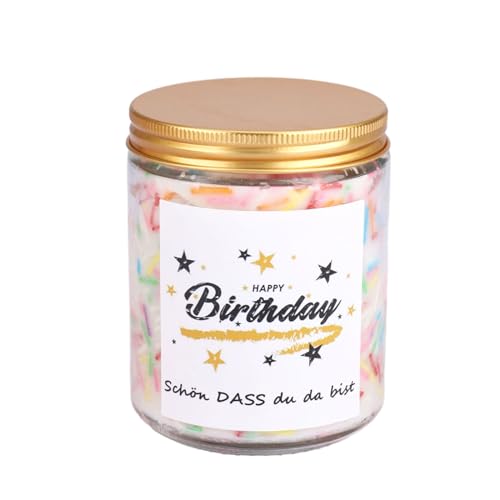 ALLAVA Geburtstagsgeschenk für Frauen, Happy Birthday Kerzen Duftkerze im Glas für Frauen Mama Mütter 30 40 50 60 18. Geburtstag Beste Freundin Freund Papa Kollegen, 50h Brenndauer (Lavendel B) von ALLAVA