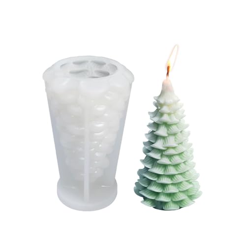 ALLAVA Silikonform Weihnachten, 3D Gießform Tannenbaum, Silikonformen Gießformen Weihnachten, Silikonform Tannenbaum für Kerzenherstellung, Handgefertigte Seife, DIY Handwerk Dekoration (SD-70) von ALLAVA