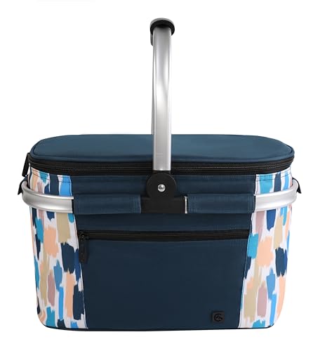 ALLCAMP Faltbar Isoliert Kühltasche - Einkaufskorb Thermo Mit Deckel, Abnehmbarer Picknickkorb 2 Personen, Aluminiumrahmen Kühlkorb, Verdicken Thermokorb von ALLCAMP OUTDOOR GEAR