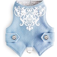 Blau Woll Katzengeschirr Mit Weiß Durchbrochene Design. Schwer Zu Entkommen. Herbst Winter. Maßanfertigung. | Allcatsgood von ALLCATSGOOD