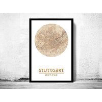 stuttgart City Map Poster - Vintage Wand-Kunstdruck stuttgart City Map Poster - Vintage Wand-Kunstdruck von ALLCITYPOSTERS