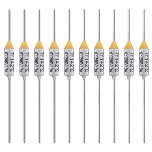 ALLECIN 10 Stück Thermosicherung Tf 142 Grad Celsius 10A 250V AEC142E Temperatursicherung 142℃ Thermo Sicherungen Thermosicherungen ALLECIN 10 Stück Thermosicherung Tf 142 Grad Celsius 10A 250V AEC142E Temperatursicherung 142℃ Thermo Sicherungen Thermosicherungen von ALLECIN