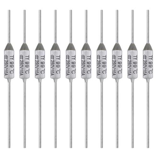 ALLECIN 10 Stück Thermosicherung Tf 99 Grad Celsius 10A 250V AEC99E Temperatursicherung 99℃ Thermo Sicherungen Thermosicherungen ALLECIN 10 Stück Thermosicherung Tf 99 Grad Celsius 10A 250V AEC99E Temperatursicherung 99℃ Thermo Sicherungen Thermosicherungen von ALLECIN