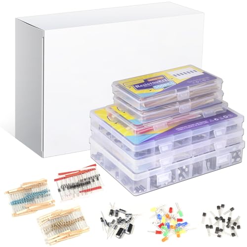 ALLECIN 1910 Stück Elektronik Bauteile Kit mit Kondensator Widerstand Transistor LED Diode Schottky Dioden Elektronisches Komponenten Set Elektronische Bauteil für Heimwerkerprojekte ALLECIN 1910 Stück Elektronik Bauteile Kit mit Kondensator Widerstand Transistor LED Diode Schottky Dioden Elektronisches Komponenten Set Elektronische Bauteil für Heimwerkerprojekte von ALLECIN