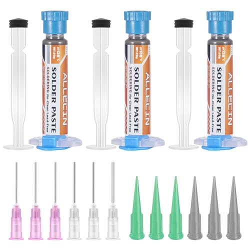 ALLECIN 3 Stück Lötpaste Bleifrei Sn42 Bi58 Solder Paste 138°C 20g Bleifreies Flussmittel Zinnpaste 20Gramm Niedertemperatur 138 Grad Spritzenlötpaste 0,71oz ALLECIN 3 Stück Lötpaste Bleifrei Sn42 Bi58 Solder Paste 138°C 20g Bleifreies Flussmittel Zinnpaste 20Gramm Niedertemperatur 138 Grad Spritzenlötpaste 0,71oz von ALLECIN
