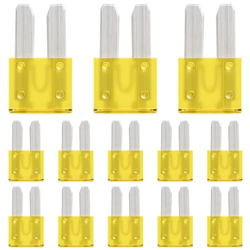 ALLECIN 30 Stück 20A Micro2 Sicherungen KFZ 20Amp Autosicherungen Micro 2 20Ampere Flachsicherungen Stecksicherungen Mikro2 Auto Sicherung für Wohnmobil PKW LKW ALLECIN 30 Stück 20A Micro2 Sicherungen KFZ 20Amp Autosicherungen Micro 2 20Ampere Flachsicherungen Stecksicherungen Mikro2 Auto Sicherung für Wohnmobil PKW LKW von ALLECIN