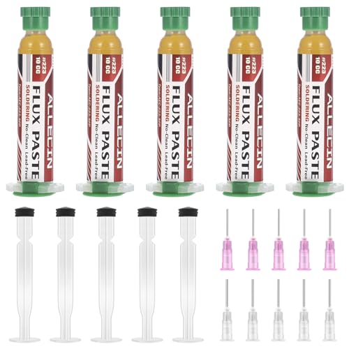 ALLECIN 5 Stück Flussmittel Lötpaste 10mL No Clean Lötflussmittelpaste Bleifrei Soldering Flux Paste 10CC Lötflussmittel Keine Reinigung Kolophonium Flussmittelpaste AEC-223-SFP ALLECIN 5 Stück Flussmittel Lötpaste 10mL No Clean Lötflussmittelpaste Bleifrei Soldering Flux Paste 10CC Lötflussmittel Keine Reinigung Kolophonium Flussmittelpaste AEC-223-SFP von ALLECIN