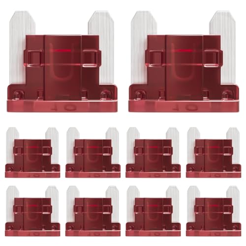 ALLECIN 50 Stück 10A Micro KFZ Sicherungen Mikro 10Ampere Autosicherungen Low Profile Mini 10Amp Flachsicherungen Stecksicherung Niedriges Profil Auto Sicherung für Wohnmobil PKW LKW von ALLECIN