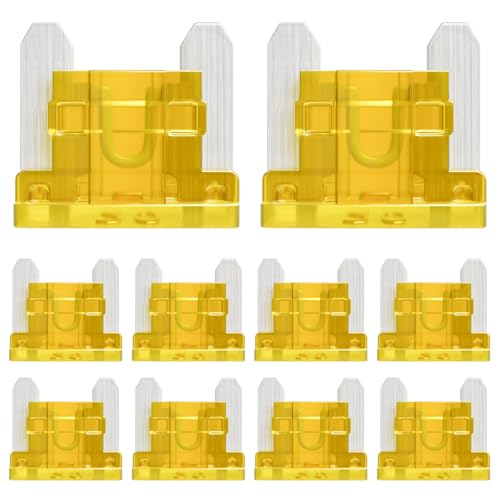 ALLECIN 50 Stück 20A Micro KFZ Sicherungen Mikro 20Ampere Autosicherungen Low Profile Mini 20Amp Flachsicherungen Stecksicherung Niedriges Profil Auto Sicherung für Wohnmobil PKW LKW von ALLECIN