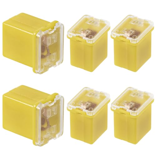 ALLECIN 60A Blocksicherung Niedriges Profil 60Ampere Low Profile Box Shaped Fuse Auto Sicherungen Niedrigprofil KFZ Sicherung für LKW PKW (Packung mit 6 Stück) von ALLECIN