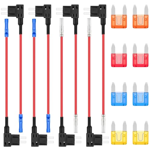 ALLECIN 8 Stück Mini Stromdieb KFZ Sicherungen Adapter Sicherung 12V Flachsicherungsadapter Piggyback Stecksicherung Verteiler Add A Circuit Sicherungsadapter mit Flachsicherungen 5A 10A 15A 20A ALLECIN 8 Stück Mini Stromdieb KFZ Sicherungen Adapter Sicherung 12V Flachsicherungsadapter Piggyback Stecksicherung Verteiler Add A Circuit Sicherungsadapter mit Flachsicherungen 5A 10A 15A 20A von ALLECIN