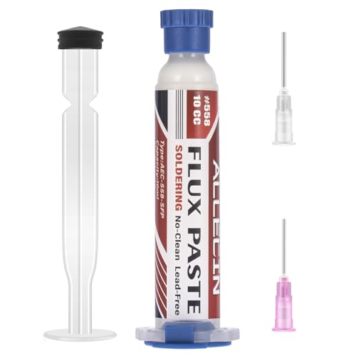 ALLECIN Flussmittel Löten No Clean Lötflussmittel Bleifreies 10mL Solder Flux Paste 10CC Kolophonium Lötzinn Bleifrei Flussmittelpaste Lötpaste AEC-558 für LED SMD PCB BGA DIY (1 Stück) von ALLECIN