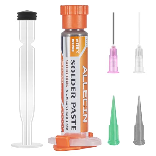 ALLECIN Lötpaste Bleifrei Sn64,7 Bi35 Ag0,3 Solder Paste 179°C Bleifreies Flussmittel Zinnpaste 20g Mitteltemperatur 179 Grad Spritzenlötpaste Lötflussmittel-Zinnpaste 0,71oz für LED BGA SMT Lötzinn ALLECIN Lötpaste Bleifrei Sn64,7 Bi35 Ag0,3 Solder Paste 179°C Bleifreies Flussmittel Zinnpaste 20g Mitteltemperatur 179 Grad Spritzenlötpaste Lötflussmittel-Zinnpaste 0,71oz für LED BGA SMT Lötzinn von ALLECIN