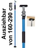 ALLEGRA AB290 Deckenstütze Profi Teleskopstange Einhandstütze bis 60kg Baustütze Höhe 160-290cm Teleskopstütze Montagestütze (blau) von ALLEGRA