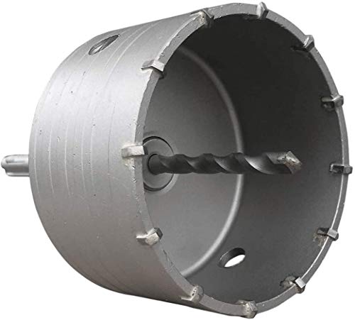 ALLEGRA Dosenbohrer Bohrkrone Kernbohrer 100mm Dosensenker Kronenbohrer Bohrer Hohlwanddosen Set für Mauerwerk Beton Steckdose Schalterdosen Unterputz Lochbohrer mit SDS Plus Adapter 40 68 82 100 mm von ALLEGRA