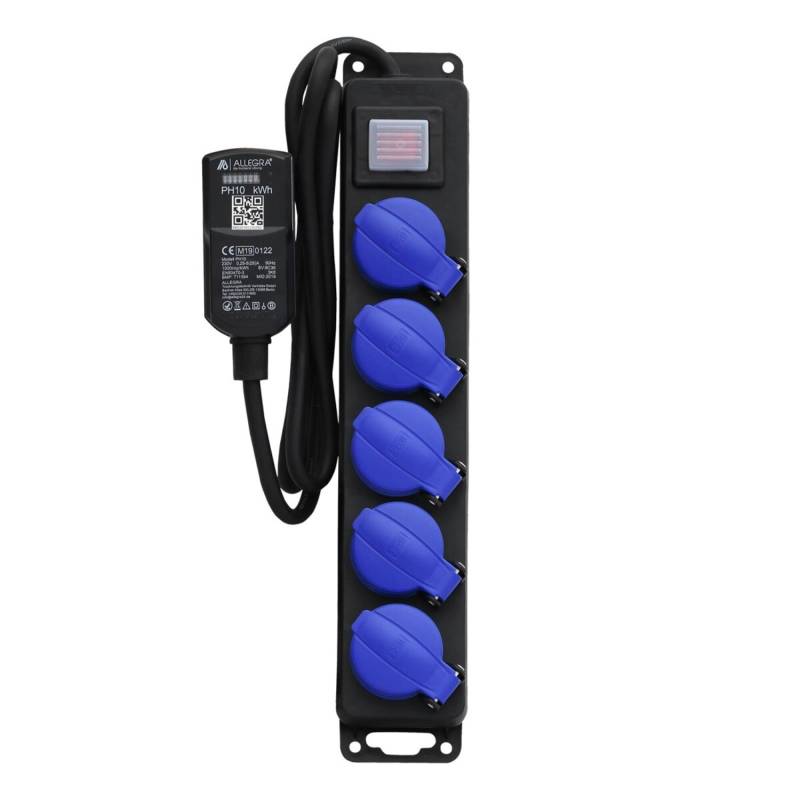 ALLEGRA MID Stromzähler PH10 mit 5 Fach Profi Verteilersteckdosenleiste ALLEGRA MID Stromzähler PH10 mit 5 Fach Profi Verteilersteckdosenleiste von ALLEGRA