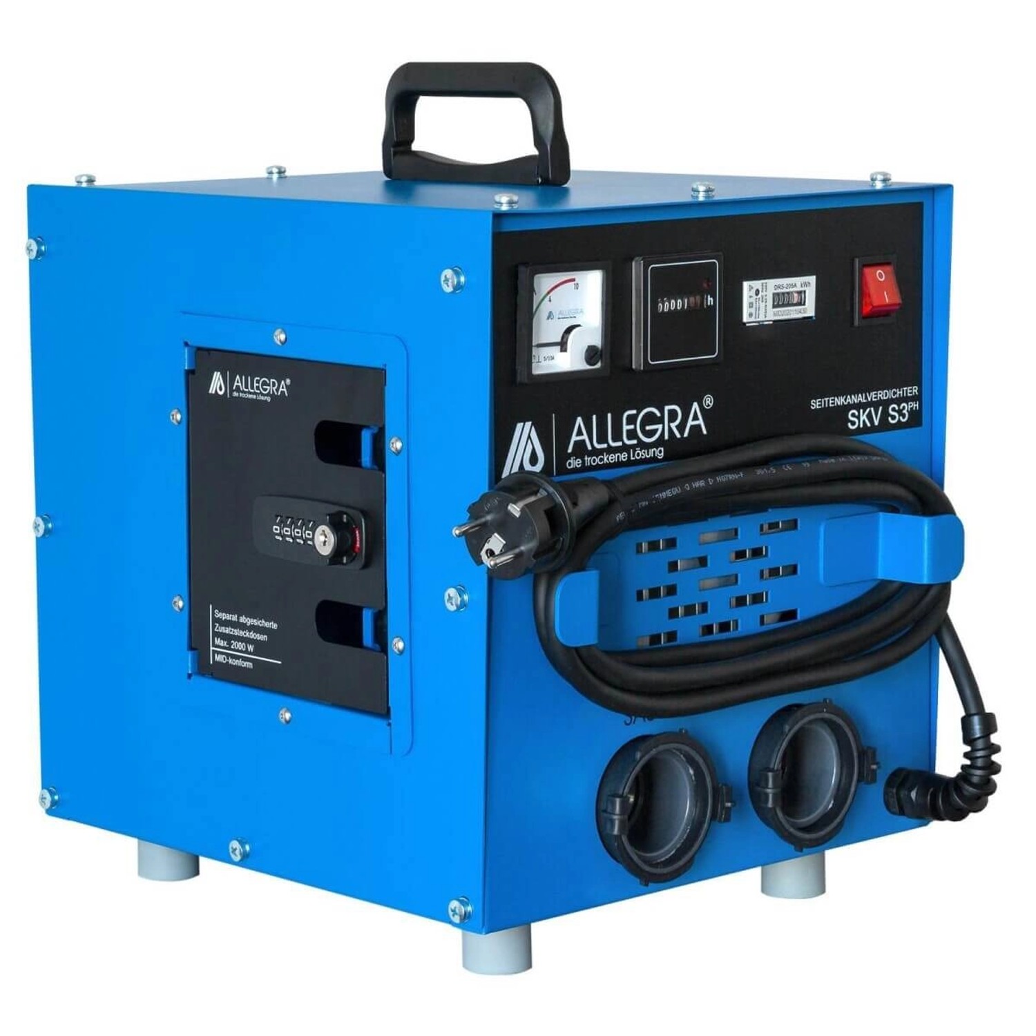 ALLEGRA Seitenkanalverdichter S3 PH mit 38er Anschlussstutzen und Stromverteiler ALLEGRA Seitenkanalverdichter S3 PH mit 38er Anschlussstutzen und Stromverteiler von ALLEGRA