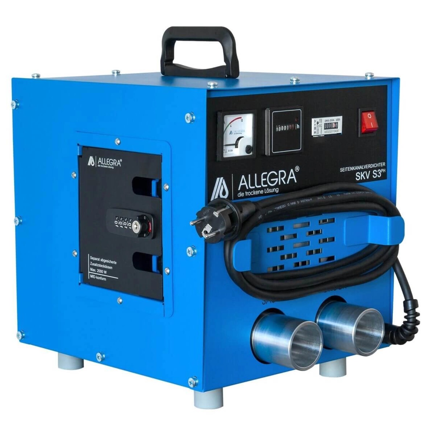 ALLEGRA Seitenkanalverdichter S5 PH mit Gekkufix Anschlussstutzen und Stromverteiler ALLEGRA Seitenkanalverdichter S5 PH mit Gekkufix Anschlussstutzen und Stromverteiler von ALLEGRA