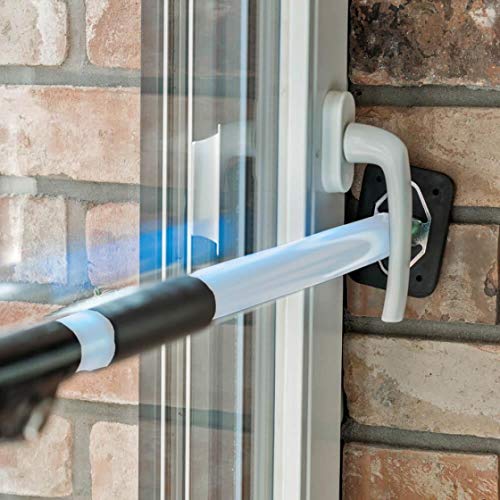 ALLEGRA Sicherungsstange für die Fenstersicherung und Türsicherung, Einbruchschutz für Fenster und Türen (1m - 1,75m, Weiß) von ALLEGRA