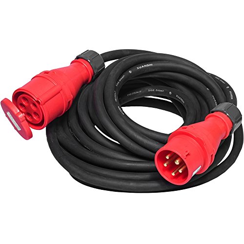 ALLEGRA Starkstrom Kabel Verlängerungskabel 10 m 400 V, 16 A Starkstrom Kraftstromkabel Ideal für Baustelle Garten, 5-polige Verlängerung für Außenbereich IP44 ALLEGRA Starkstrom Kabel Verlängerungskabel 10 m 400 V, 16 A Starkstrom Kraftstromkabel Ideal für Baustelle Garten, 5-polige Verlängerung für Außenbereich IP44 von ALLEGRA