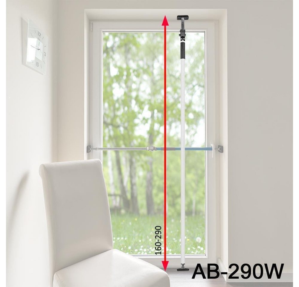 ALLEGRA Stützelement Sicherungsstange 160 - 290 cm (weiß) AB-290W, für Fenster, Tür, Balkon von ALLEGRA