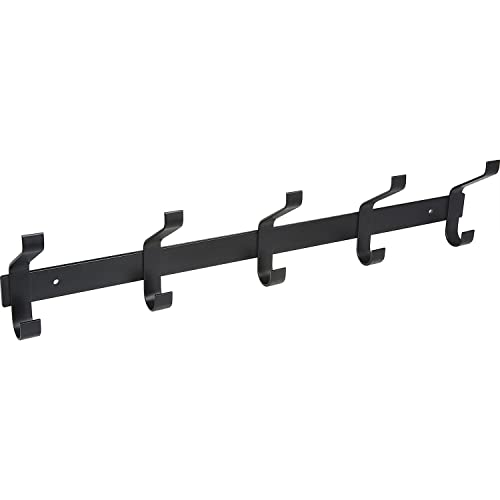 ALLES IM GRIFF Garderobenleiste mit 5 Kleiderhaken Akis, Breite 345mm - Wandhaken zum Schrauben - Garderobenhaken, Stahl schwarz matt ALLES IM GRIFF Garderobenleiste mit 5 Kleiderhaken Akis, Breite 345mm - Wandhaken zum Schrauben - Garderobenhaken, Stahl schwarz matt von ALLES IM GRIFF