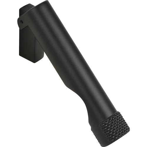 ALLES IM GRIFF Klappgriff Akmon LA 83mm - klappbarer Möbelgriff Höhe 83mm, Zinkdruckguss schwarz matt von ALLES IM GRIFF
