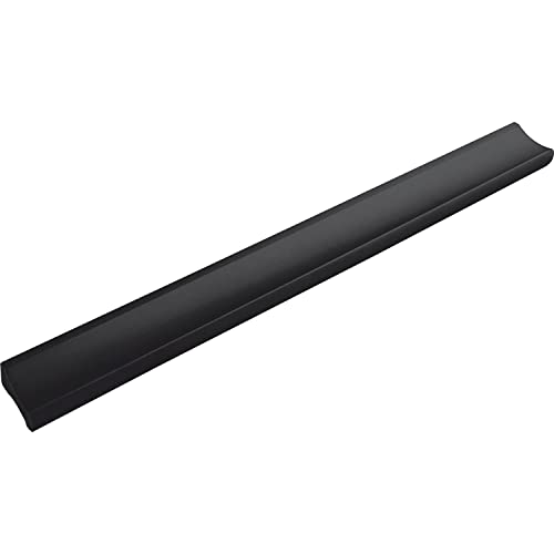 ALLES IM GRIFF Möbelgriff Alto LA 160mm - flacher Schubladengriff Breite 200mm - ideal Schubladen, Aluminium schwarz matt von ALLES IM GRIFF