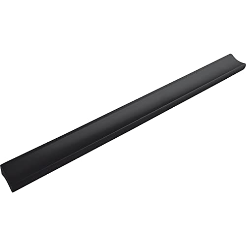 ALLES IM GRIFF Möbelgriff Alto LA 192mm - flacher Schubladengriff Breite 230mm - ideal Schubladen, Aluminium schwarz matt von ALLES IM GRIFF