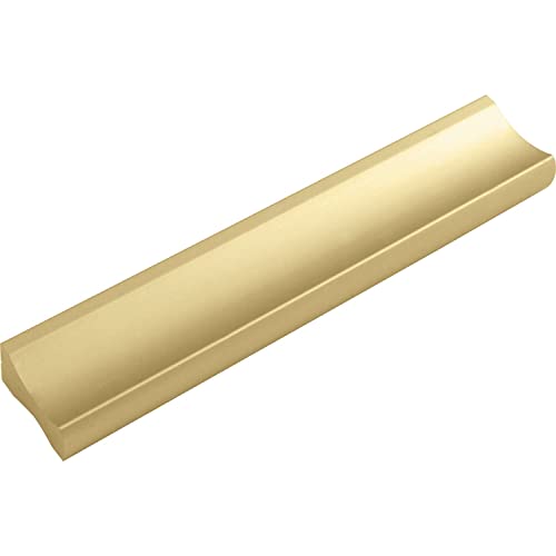 ALLES IM GRIFF Möbelgriff Alto LA 64mm - flacher Schubladengriff Breite 90mm - ideal Schubladen, Aluminium gold matt von ALLES IM GRIFF