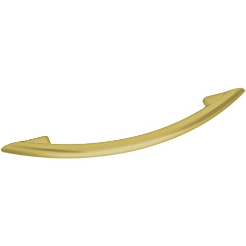 ALLES IM GRIFF Möbelgriff Cardea LA 128mm - Bogengriff Breite 188mm Möbel, Zinkdruckguss gold matt gebürstet von ALLES IM GRIFF