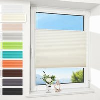 Plissee Klemmfix ohne Bohren, Faltrollo Plisseerollo mit Klemmträger, Jalousie Rollos für Fenster und Tür, Sichtschutz und Sonnenschutz, 40 x 80 cm von ALLESIN