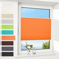 Plissee Klemmfix ohne Bohren, Faltrollo Plisseerollo mit Klemmträger, Jalousie Rollos für Fenster und Tür, Sichtschutz und Sonnenschutz, 40 x 130 cm von ALLESIN